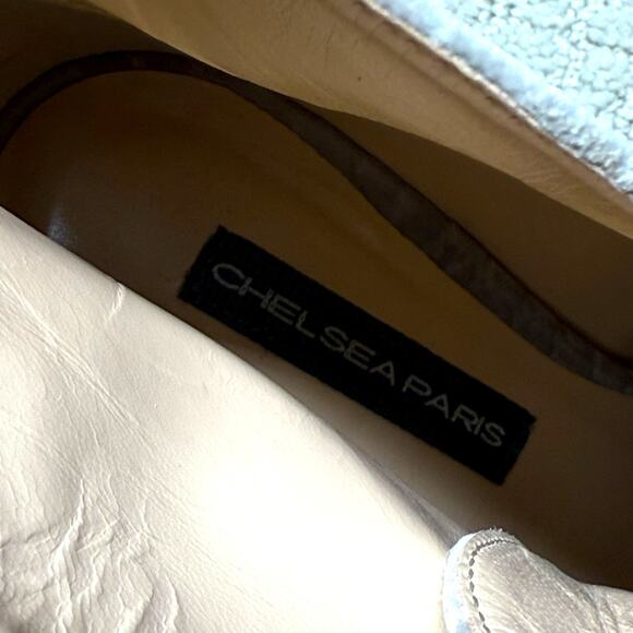 Chelsea Paris Gray Velvet Sabrine Italian Lace Front Booties 6.5 - Picture 11 of 14